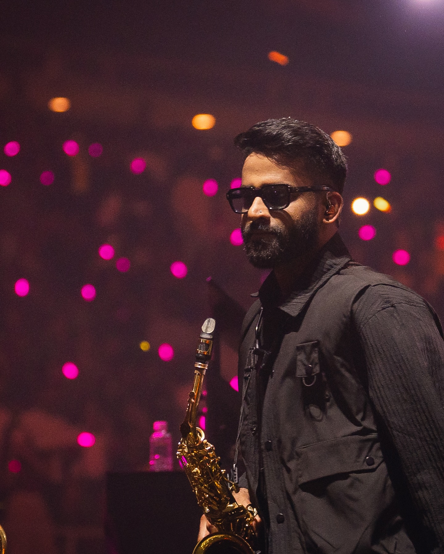 RJT playing saxophone